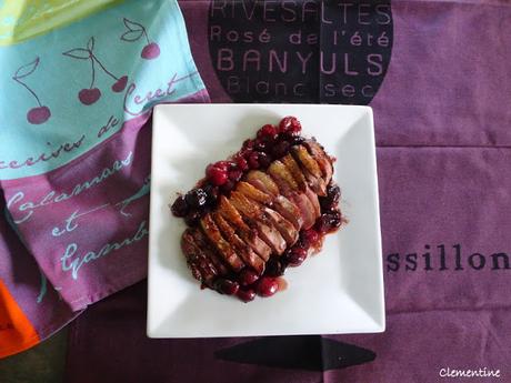 Magret de canard aux cerises de Céret Magret de canard aux cerises de Céret