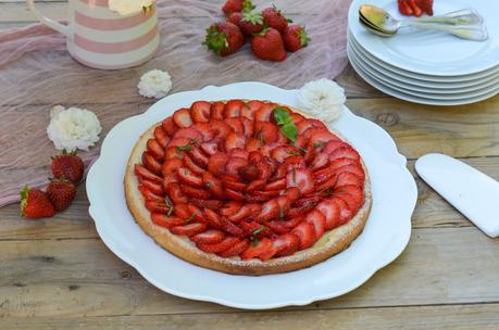 Tarte fine fraises / basilic