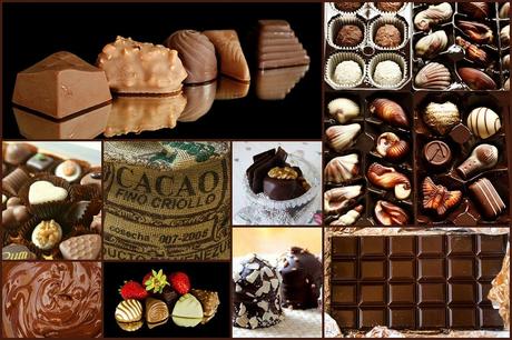 Collage Au Chocolat, Chocolats, Boîte, Candy, Sweet