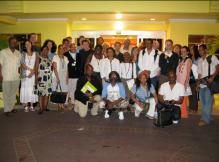 Barbade 2009 Barbade 2009 avec Annalee Davis Veerle Poupeye Alissandra Cummins Michael Harris Nancy Hoffmann Christopher Cozier Joscelyn Gardner Teka Selman Nicholas Laughlin Ingrid Pollard, David Scott, Alfredo Jaar, Dominique Brebion, Petrona Morrison, Kara Walker, Richard J. Powell Lowery Stokes Sims, Krista Thompson, Allison Thompson Leon Wainwright, Lusette Verboom, a few others ..Alissandra Cummins, Indrani Nayar-Gall, Christopher Cozier, Annalee Davis et Kwame Kilgariff-Slusher. ...Bridgetown, Barbados 2009. Organized by David Bailey and the Barbados Museum team. Memorable keynotes by Kamau Brathwaite and now Prime Minister of Barbados Mia Mottley. t