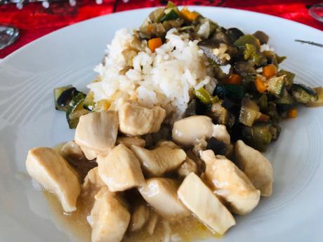 Poulet et légumes asiatiques pour la fête des mères