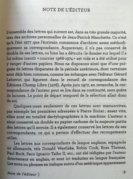Manchette - Lettres du mauvais temps, correspondance 1977-1955