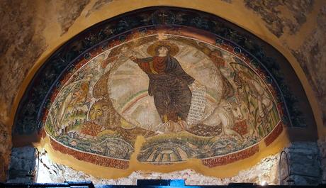 3 Dieu sur le Globe : haut moyen âge 425-50 Monastere de Latomou eglise hosios david Thessalonique
