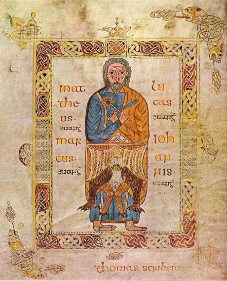 3 Dieu sur le Globe : haut moyen âge Evangeliaire de Treves Le Tetramorphe 700_750 Catehdrale de Treves Ms 61 134, folio 5 v