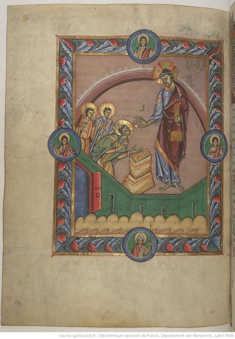 3 Dieu sur le Globe : haut moyen âge Communion de St Denis Missel de st denis compose a St Vaast d'Arras Latin 9436 fol 106v gallica