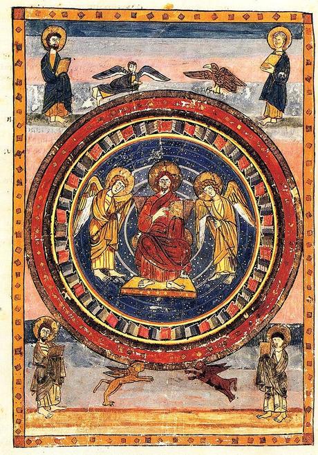 3 Dieu sur le Globe : haut moyen âge Maiestas Domini Codex Amiatinus 692-716 (fol. 796v), Firenze, Biblioteca Medicea