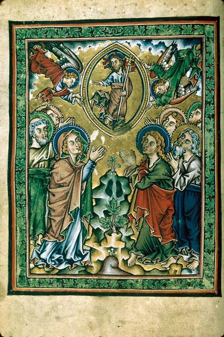 Ascension Psautier cistercien, Allemagne, 1260 ca Besancon BM, MS 0054 fol 21v
