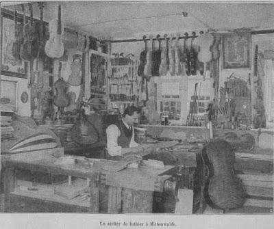 Vu de France en 1910 : Les luthiers de Mittenwald