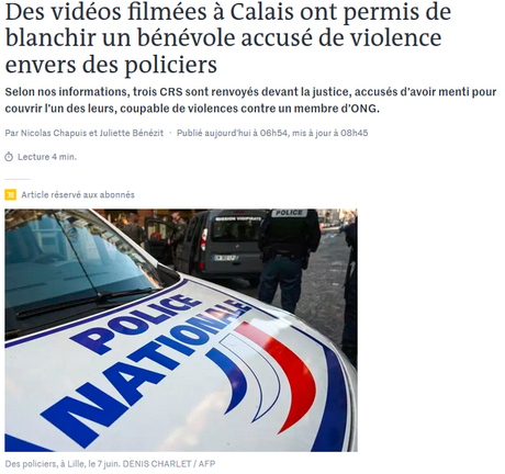 Après le #racismedanslapolice et les #violencespolicières, encore un  cas d’#acab : le faux témoignage ? #Calais