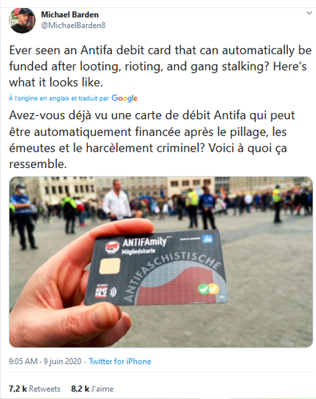 #Antifascist card, really ? (j’la veux ! ;) #fakenews #NoMoreTrump #Qanon