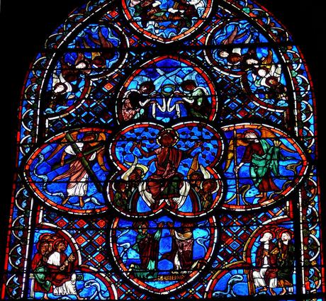 Bourges_-_Cathedrale_Verriere du Jugement dernier 1200-1215