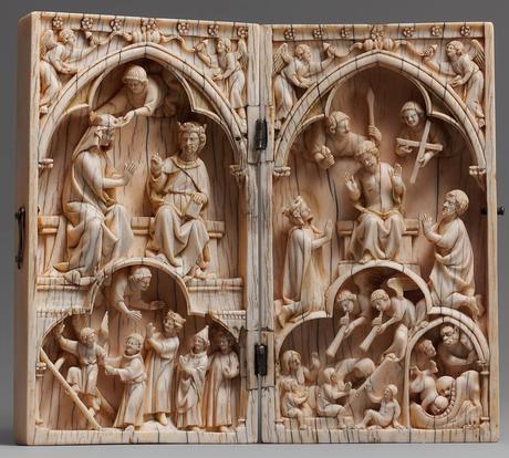 Deesis 1260-1270, France, Ivory diptych, The Cloister