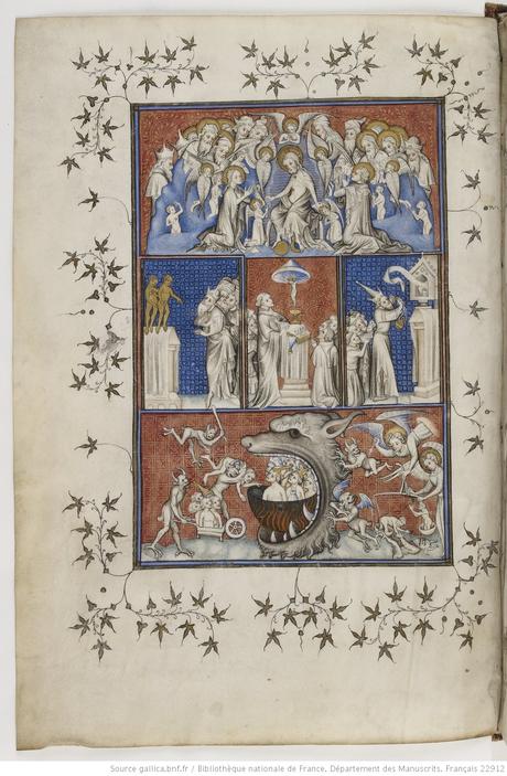 1375-77 augustinus de civitate dei BNF Francais 22912, fol. 2v, Jugement Dernier