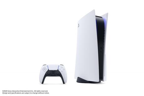 PlayStation 5 avec sa manette et son support vertical