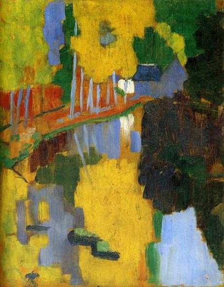 Paul Sérusier,Le Talisman, l'Aven au Bois d'Amour(1888), huile sur bois, musée d'Orsay.