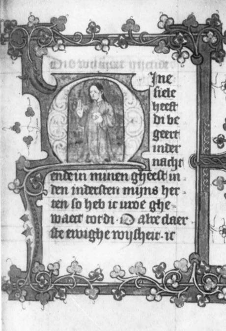 Salvator Mundi 1425 ca Bibliotheek van het Athenaeum Deventer fol 99r