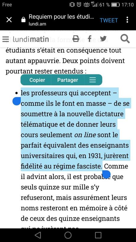 Lundi Matin a encore frappé. (L’après-midi) (les profs, tous des nazis !)