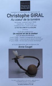 Galerie Francis BARLIER exposition Christophe Giral « Au coeur de la lumière » Galerie Francis BARLIER exposition Christophe Giral « Au coeur de la lumière »