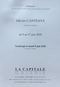 Galerie La Capitale – exposition Olivier CANTENY  9/27 Juin 2020