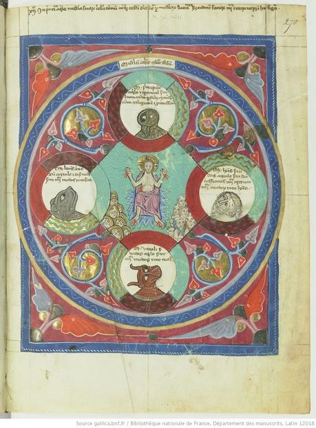 Liber super visione rotarum Ezechielis editus a fr. Henrico de Carreto, Lucano ep., 1315, Latin 12018 270r gallica