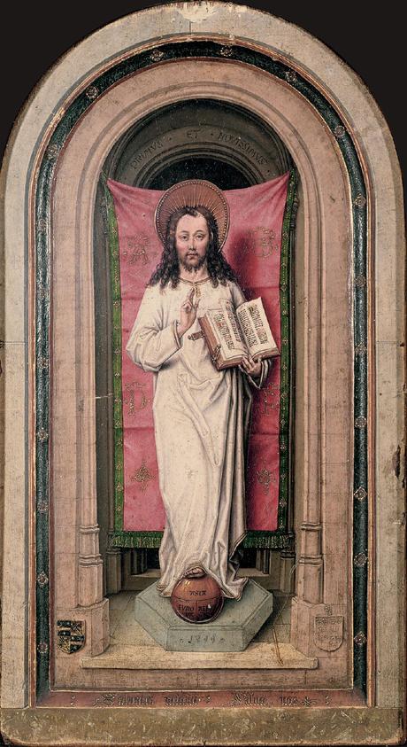 Diptych_Master_of_1499 Abbot Christiaan de Hondt Salvator Mundi , Koninklijk Museum voor Schone Kunsten, Antwerp left
