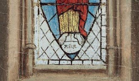 Van Eyck Annonciation 1434-36 NGA vitrail seul bas
