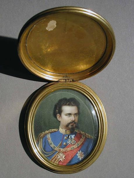 Une miniature du roi Louis II de Bavière (vers 1870-1875)