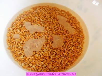 Salade d'épeautre à la vinaigrette à la Rhubarbe (Vegan)