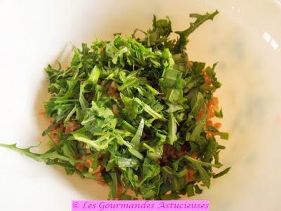 Salade d'épeautre à la vinaigrette à la Rhubarbe (Vegan)