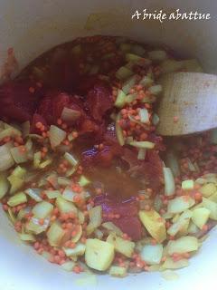 Soupe de lentilles corail