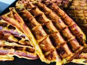 Gaufres salées, courgette cumin filet mignon séché