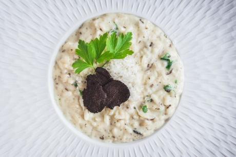 Risotto à la truffe noire et burrata