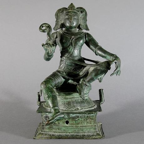 A late chola bronze figure of aiyanar | Olympia Auctions