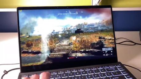 Démonstration de Battlefield V avec son iGPU Xe intégré à une puce Tiger Lake pour Intel