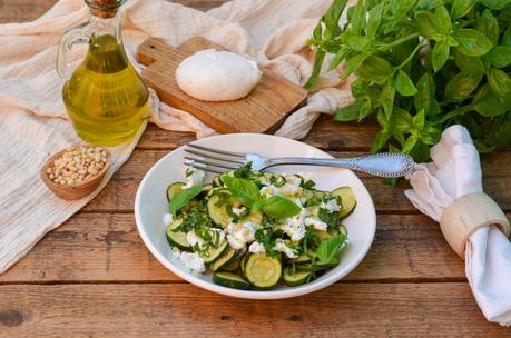 Salade de courgettes à la burrata
