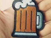 Info bière Coutures décoratives renfort Patch thermocollant verre orange brodé pour décorer chemise veste vêtements Jeans Renforcement achat vente patch couture décorative Bière
