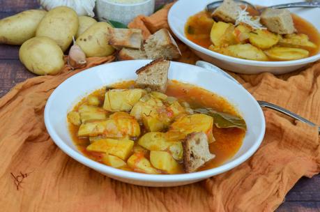 Bouillon safrané de pommes de terre nouvelles façon bouillabaisse Bouillon safrané de pommes de terre nouvelles façon bouillabaisse
