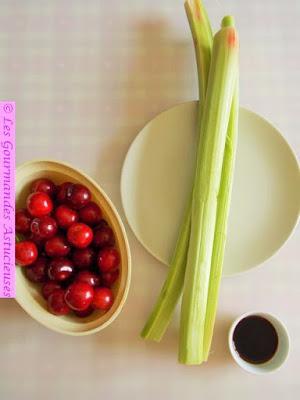 Rhubarbe rôtie aux cerises (Sans sucre et Vegan)