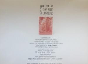 Galerie Ombre & Lumière  exposition Paul MEZNAGE à VENTEROL (Drôme) 4 Juillet au 9 Août 2020
