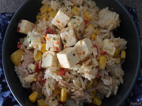 Salade de riz froide simple