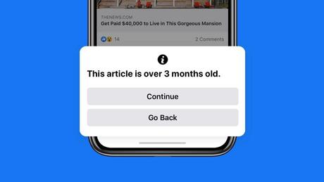Informations trop veilles : Facebook part à la lutte contre la désinformation