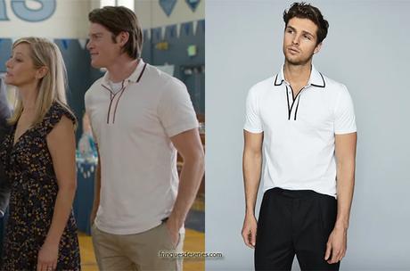 13 REASONS WHY : Peter Standall’s white polo shirt (similar)  in S4E10