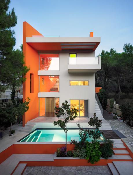 Une maison en colorama à Athènes