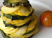 Mille-feuille courgettes crues cuites