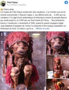 Qui posséde « l’authentique momie surnommée Rascar Capac » ? Mystère et Boules de Cristal …