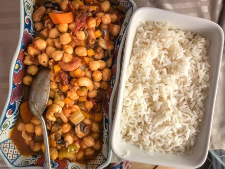 India everywhere – Curry de pois chiches aux champignons et patate douce
