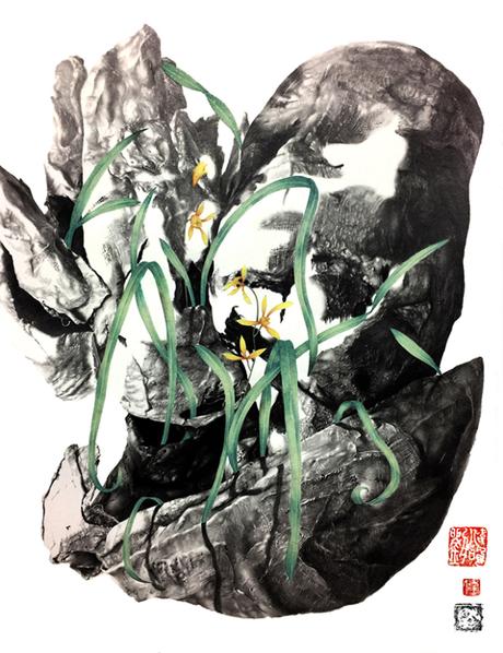 Encore étudiant dans une formation d’illustrateur, cet artiste réalise des collages agrémentés de dessins à l’encre de chine