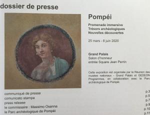Pompéi – au Grand Palais -une promenade immersive- de nouvelles découvertes – 1er Juillet au 27 Septembre 2020
