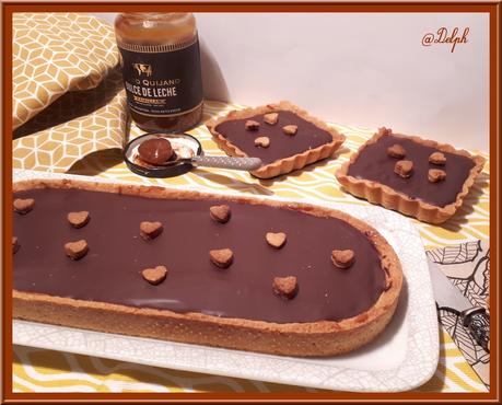 Tarte au dulce de leche et chocolat croquant