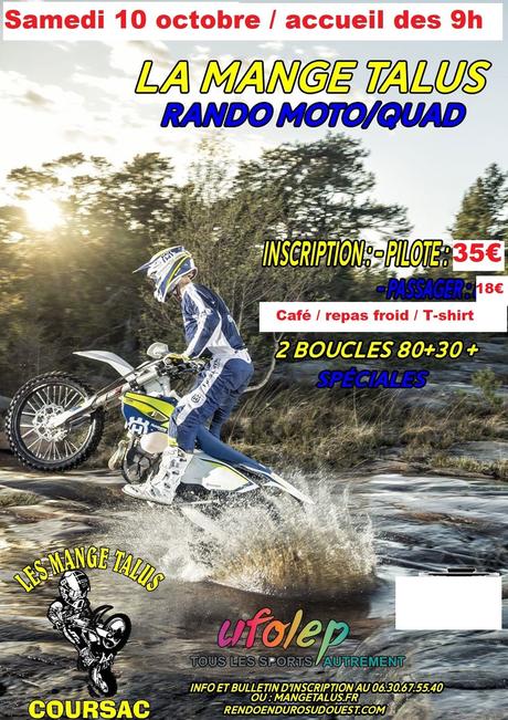 Rando quad - moto La Manges Talus à Coursac (24), le 10 octobre 2020
